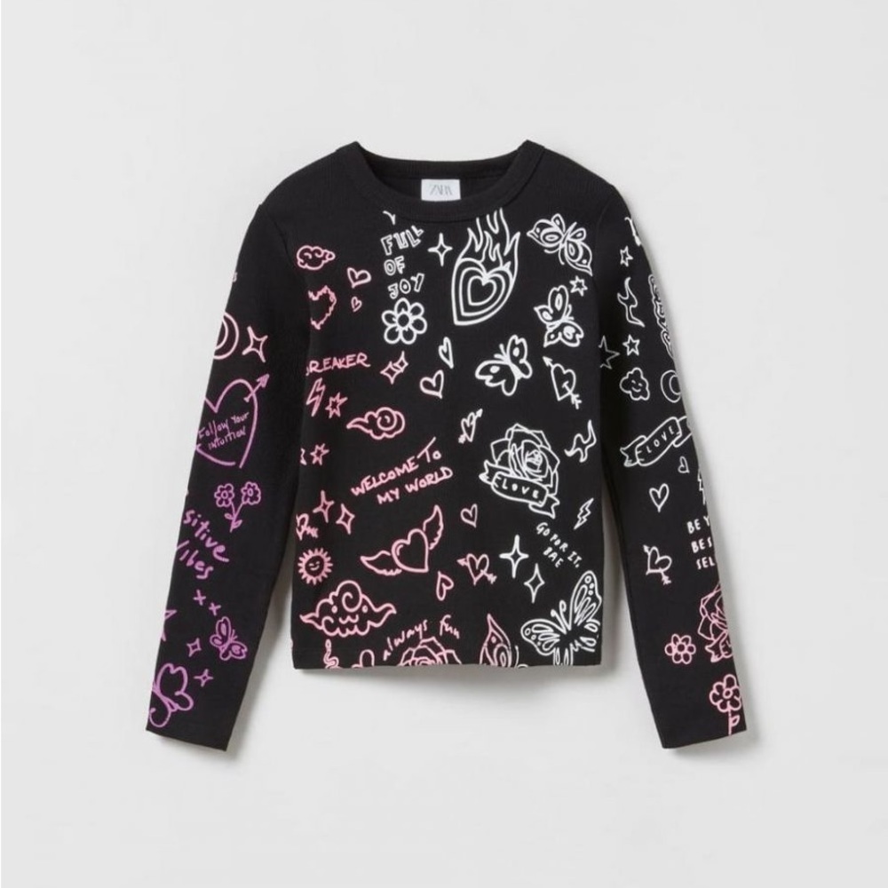 Zara Doodle Top